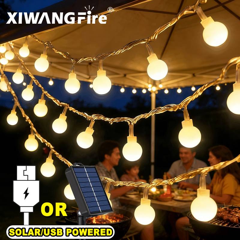 Lighting Decor Wedding - 3-10M Solar/USB/Battery String Lights, Fairy Globe