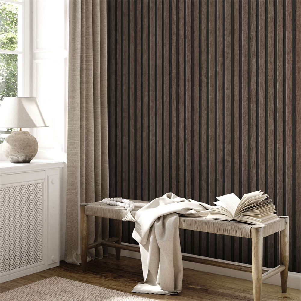 Decor Lighting Cork - Custom Simple wood grain wallpaper TV