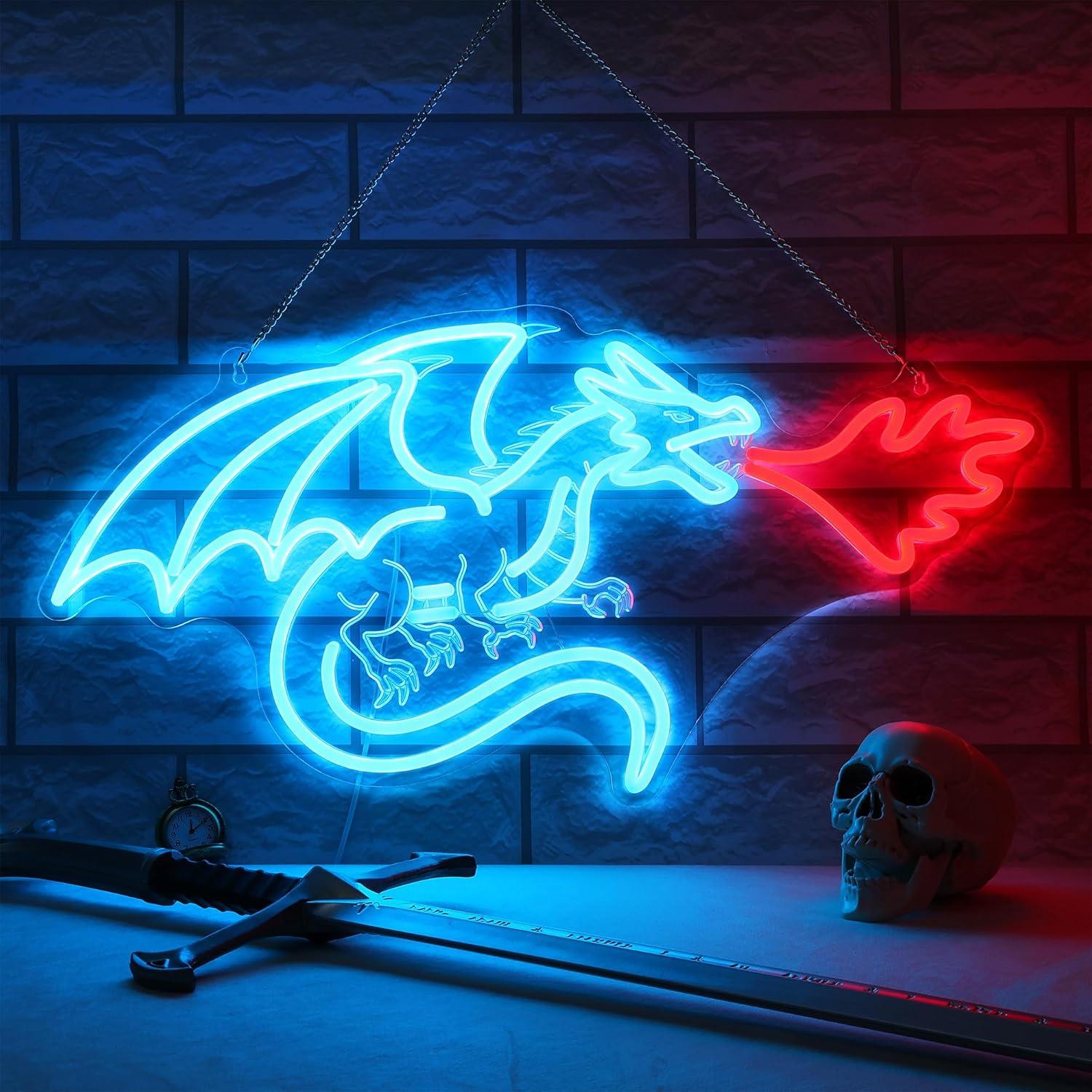 Lighting Decor For Home - Dragon Neon Sign LED Dimmable Neon