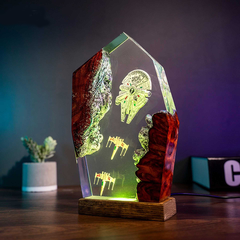 Lighting Decor Wedding - Table Resin Lamp Universe War Sence