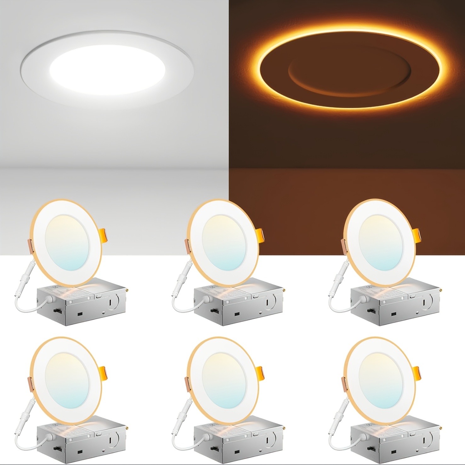 Lightings Decoration - 12/6 Pack 4/6 Inch 5CCT LED
