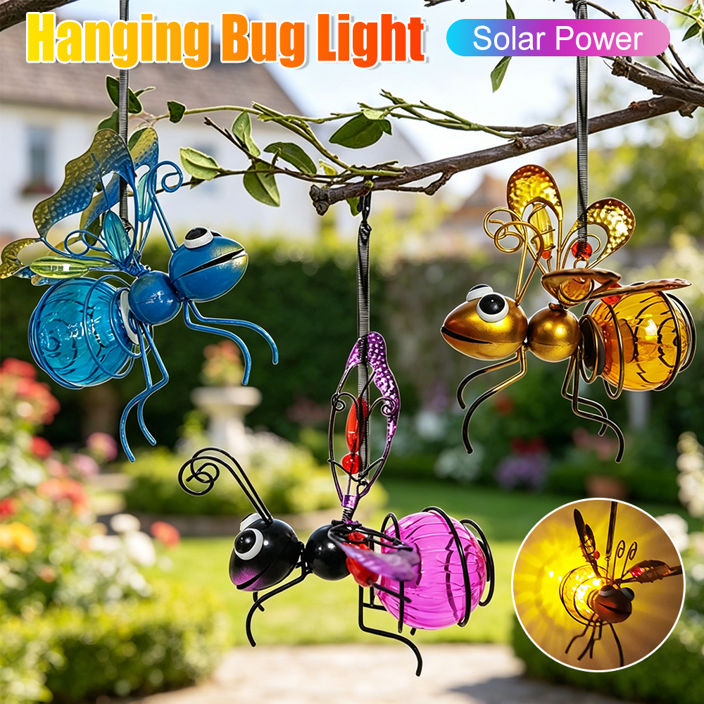 Lighting Bug Decor - Hanging Bug Light Solar Powered Bug