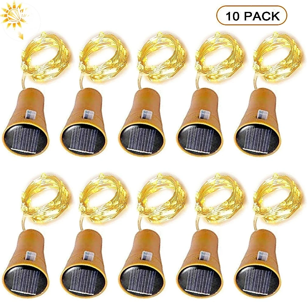 Decor Lighting Cork - 10pcs Solar Cork Wine Bottle String