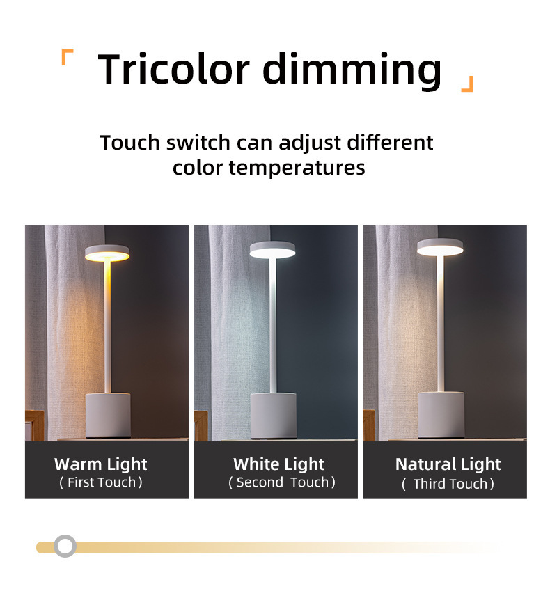 Lighting Decor Living Room - GGBingo Metal Light Table Lamps Rechargeable