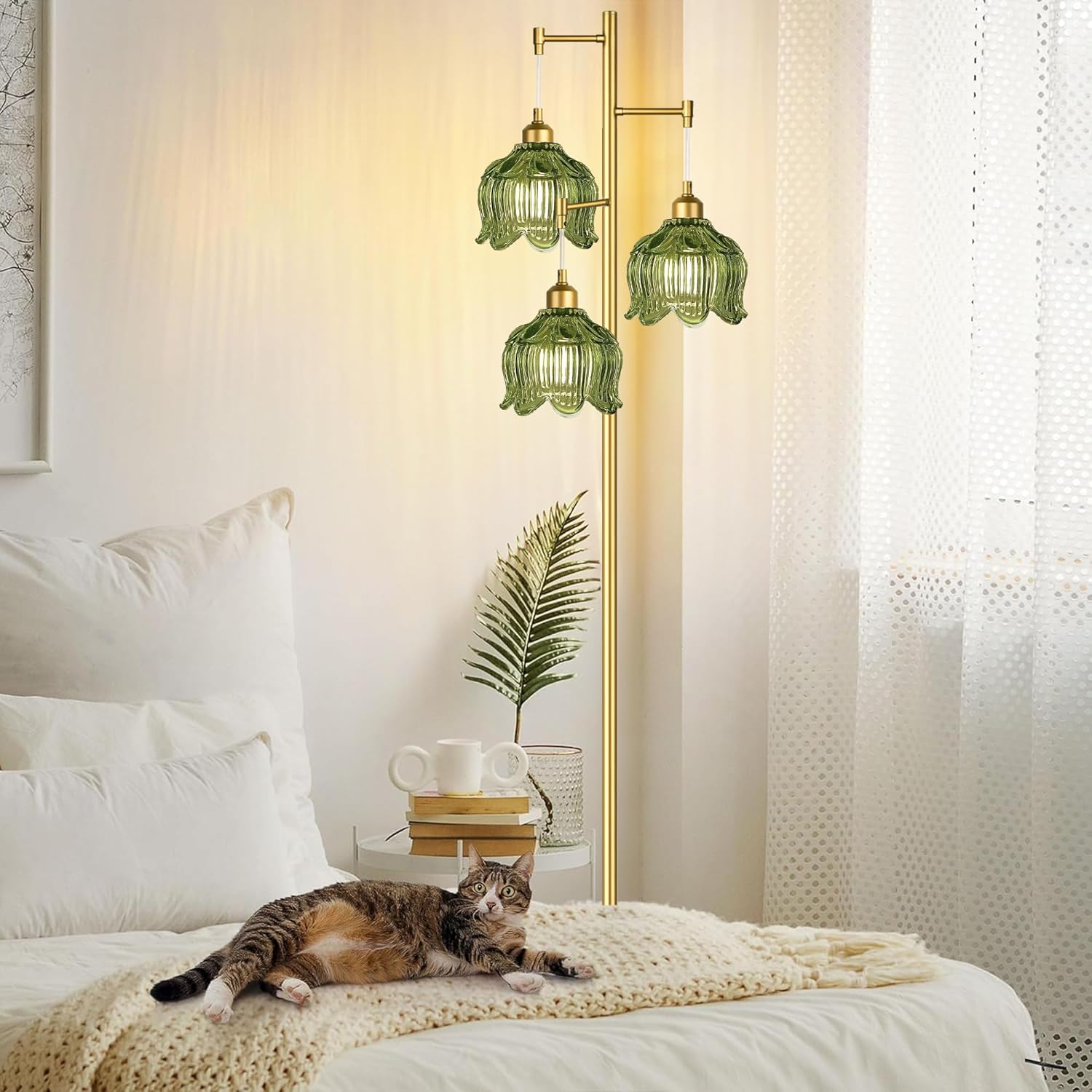 Vintage Gold Glass Floor Lamp  - огляд і ціна Lightings Decoration