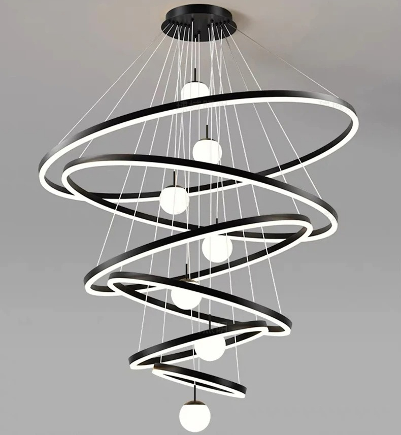 Modern Gold Ring Led Pendant L - огляд і ціна Lighting Decor Living Room