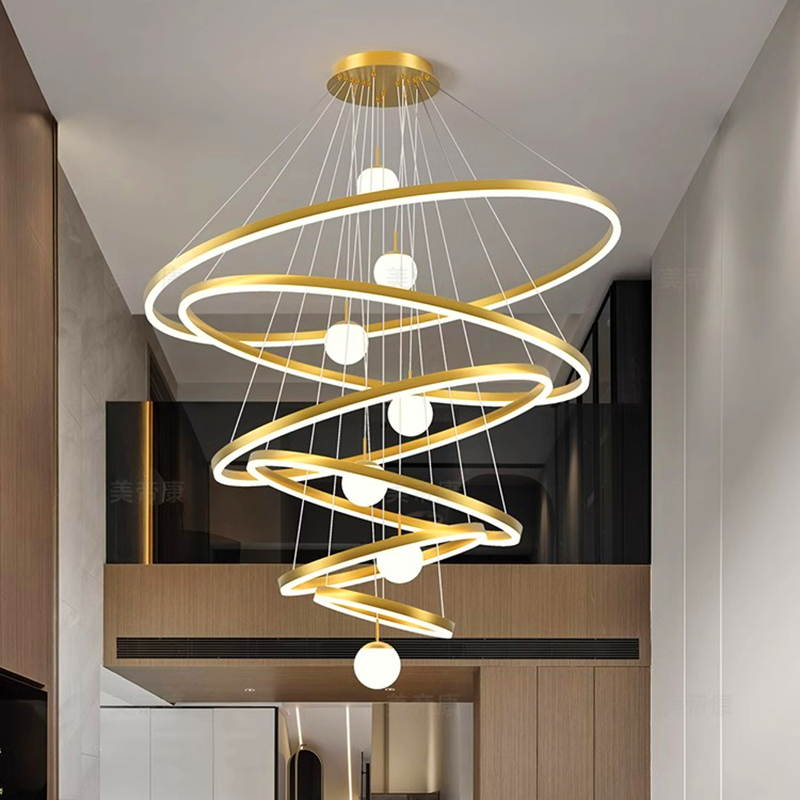 Modern Gold Ring Led Pendant L - огляд і ціна Lighting Decor Living Room