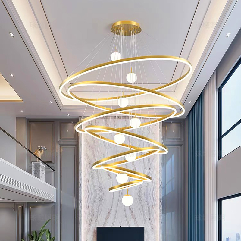 Modern Gold Ring Led Pendant L - огляд і ціна Lighting Decor Living Room