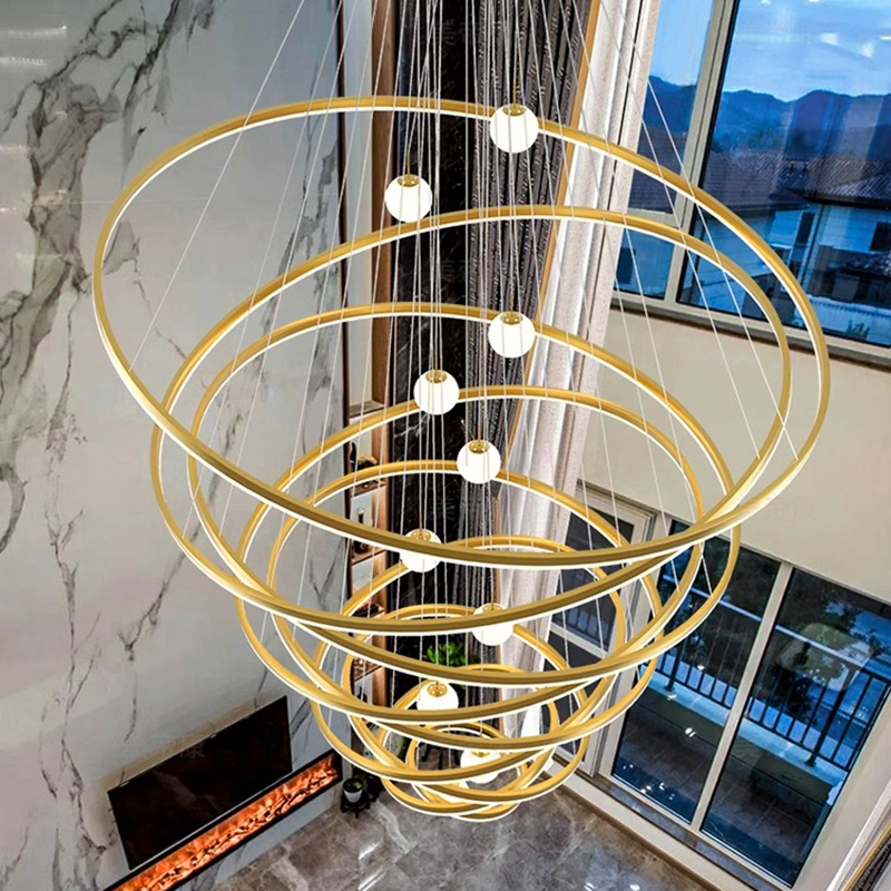 Modern Gold Ring Led Pendant L - огляд і ціна Lighting Decor Living Room