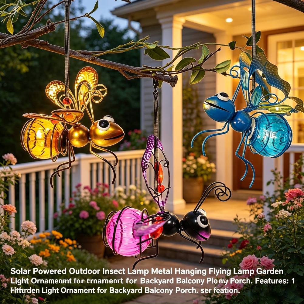 Hanging Solar Insect Statue wi - огляд і ціна Lighting Bug Decor