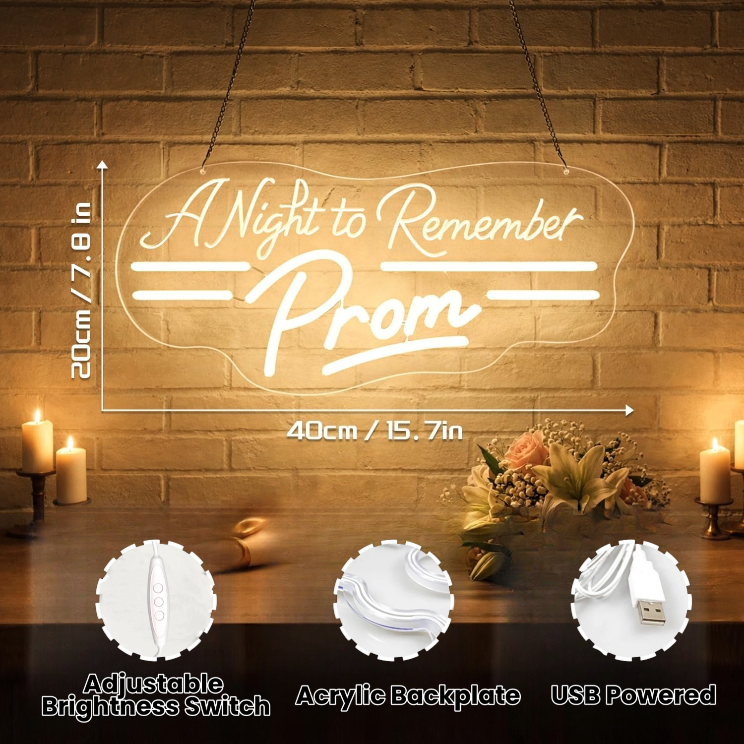 A Night To Remember Prom Neon  - огляд і ціна Lighting Room Decor Photo