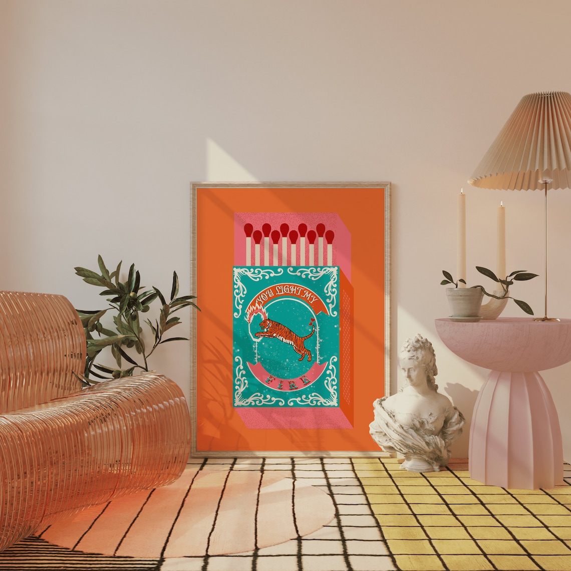 You Light My Fire Orange Match - огляд і ціна Lighting Decor Living Room