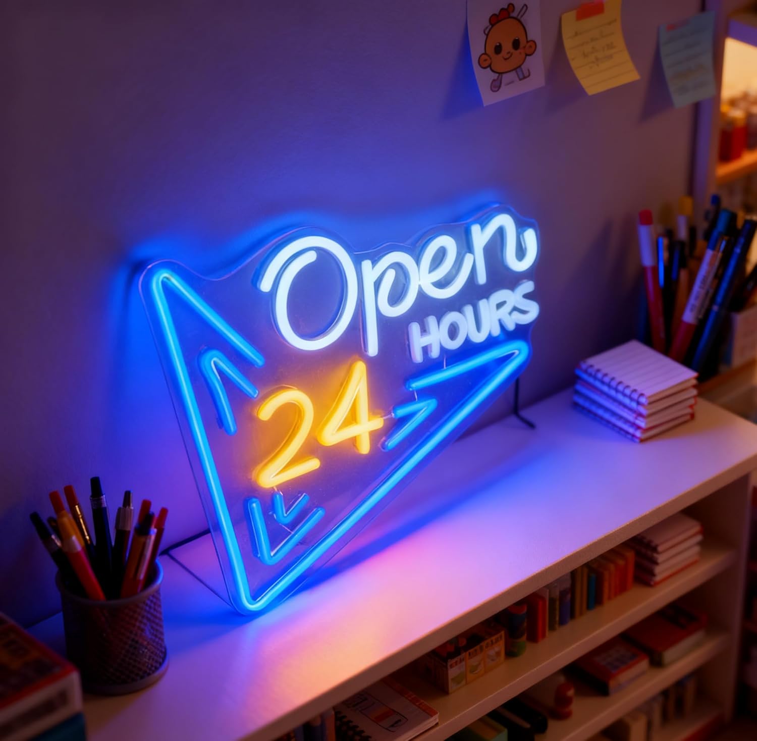  24 Hours Open Neon Sign USB  - огляд і ціна Decor Lighting Opening Hours