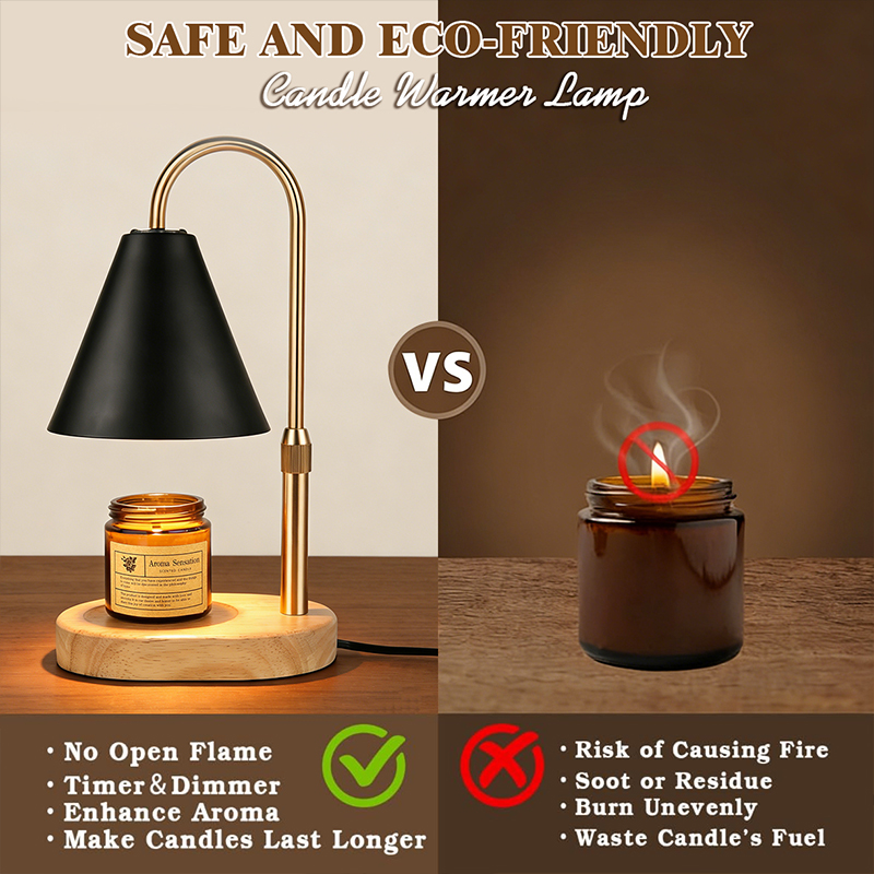 Black Candle Warmer Lamp Kitch - огляд і ціна Lighting Decor Living Room