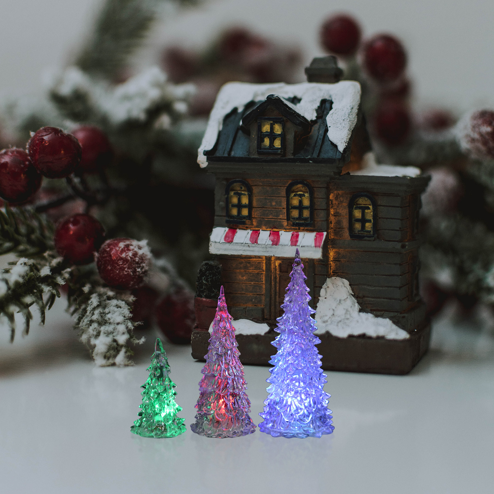3Pcs Colorful LED Christmas Tr - огляд і ціна Lighting Decor Company