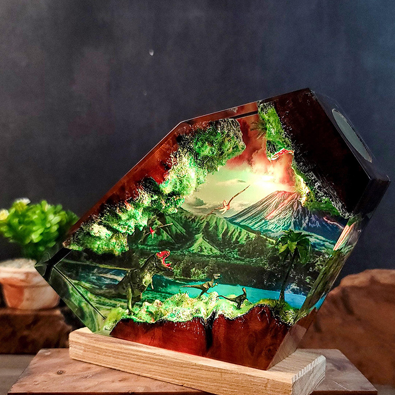 Table Resin Lamp Dinosaur Figu - огляд і ціна Decor Lighting Table Lamps