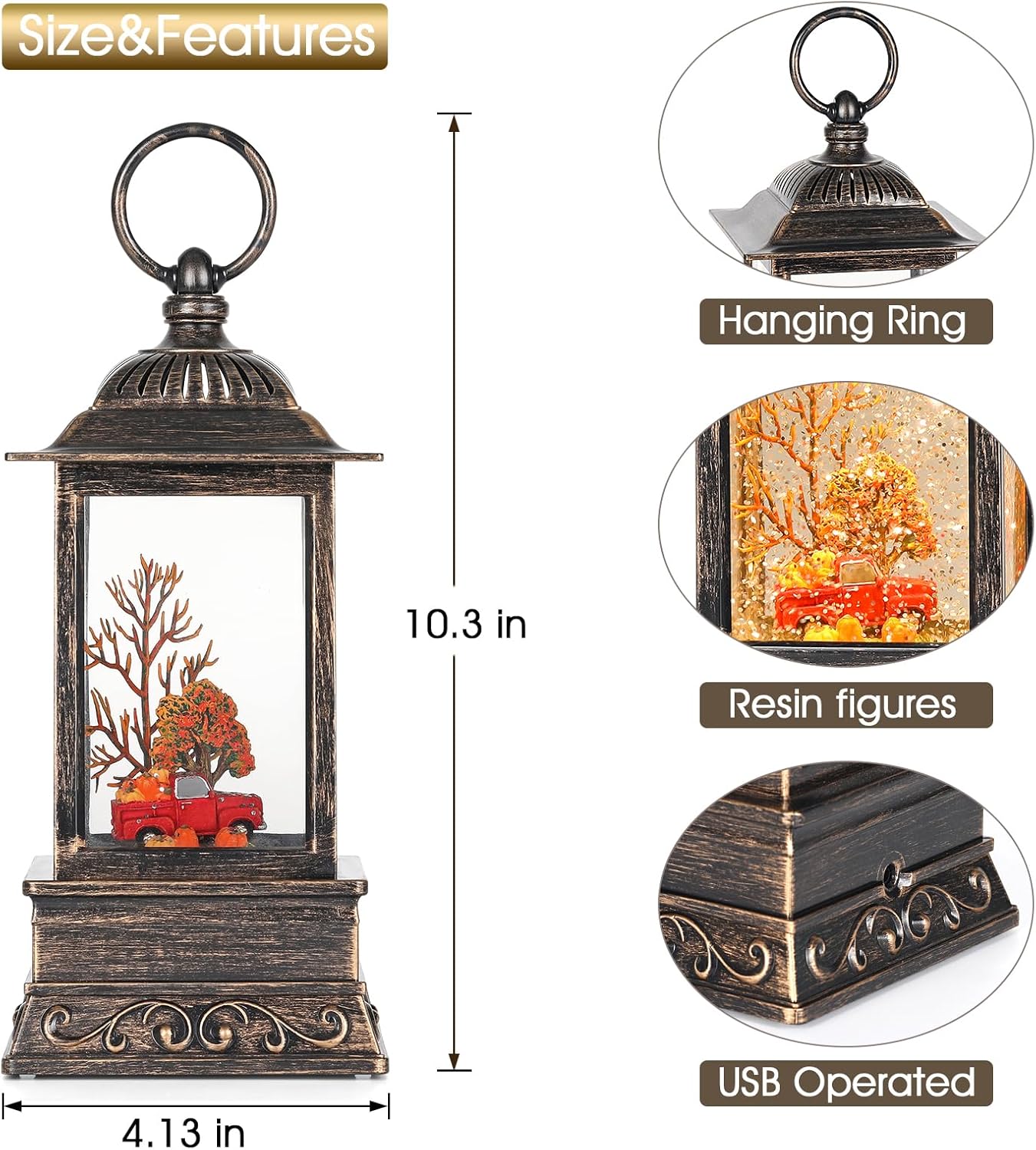 Fall Snow Globe Decorations, G - огляд і ціна Lighting Home Decor Products