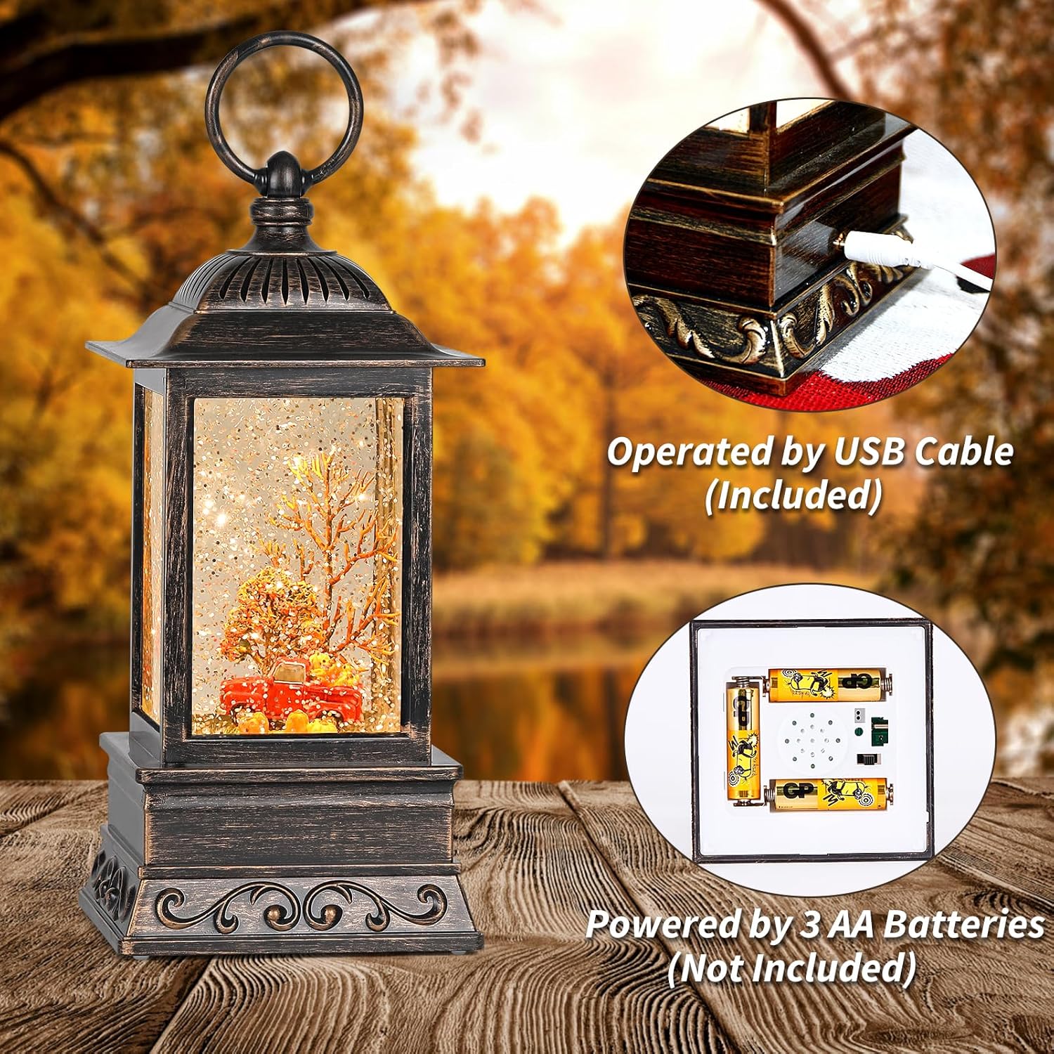 Fall Snow Globe Decorations, G - огляд і ціна Lighting Home Decor Products