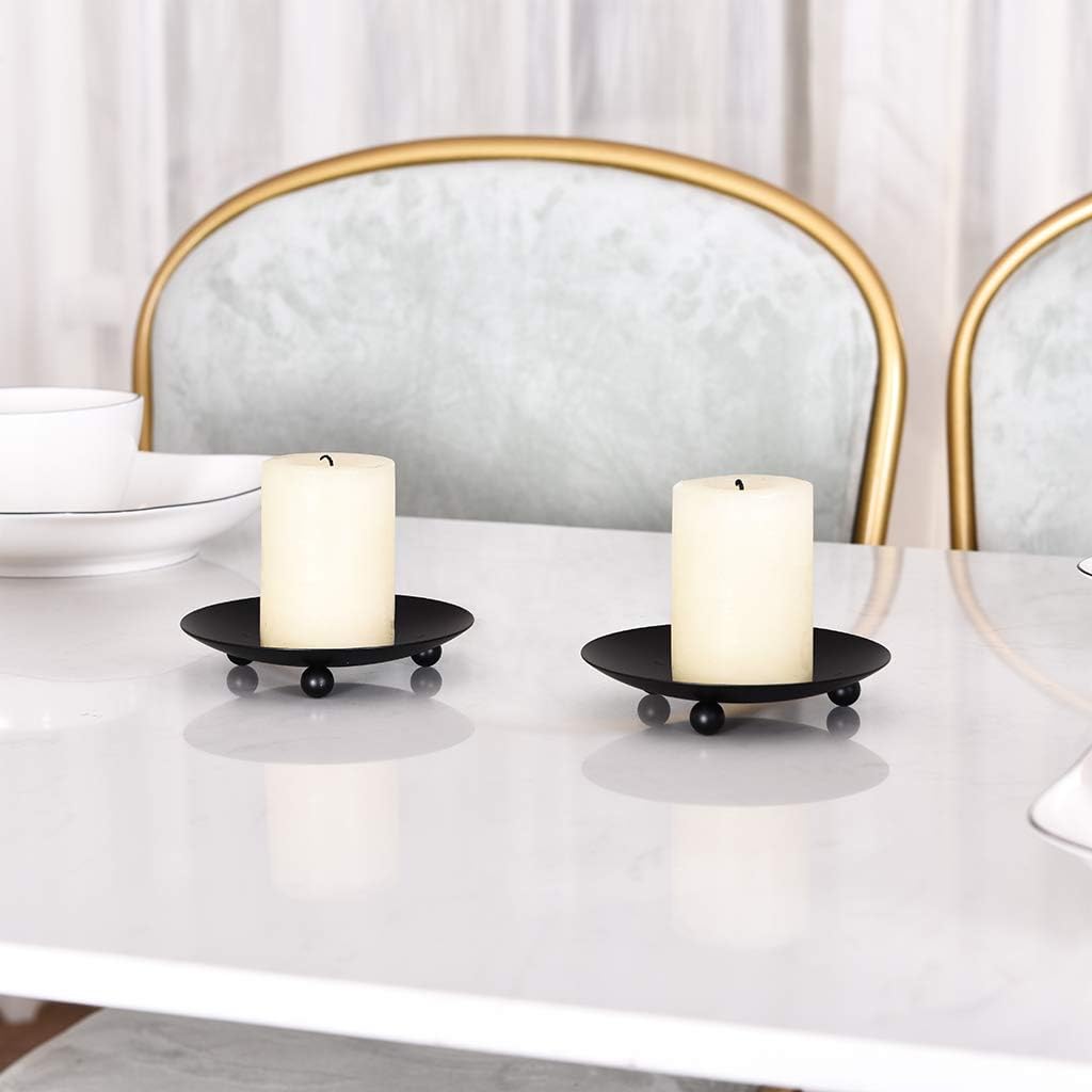 Set of 2 Black Iron Candle Pla - огляд і ціна Lighting Home Decor Products