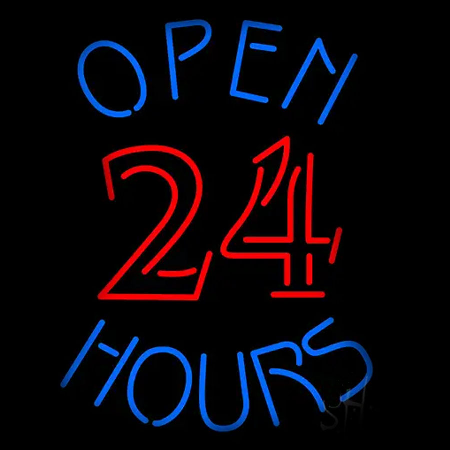 Red Open 24 Hours Neon Sign 10 - огляд і ціна Decor Lighting Opening Hours