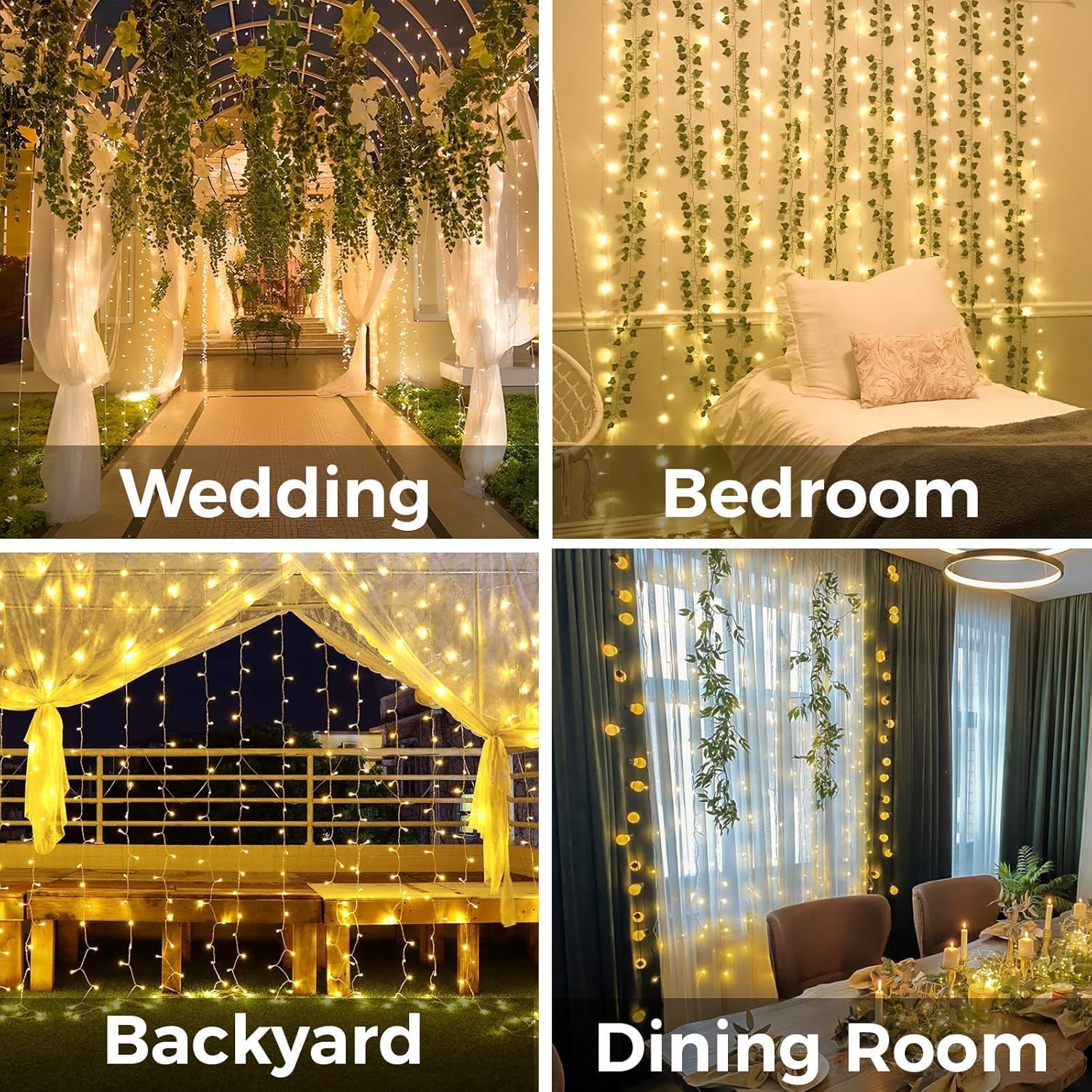 Curtain Lights For Bedroom 200 - огляд і ціна Lighting Decor Wedding