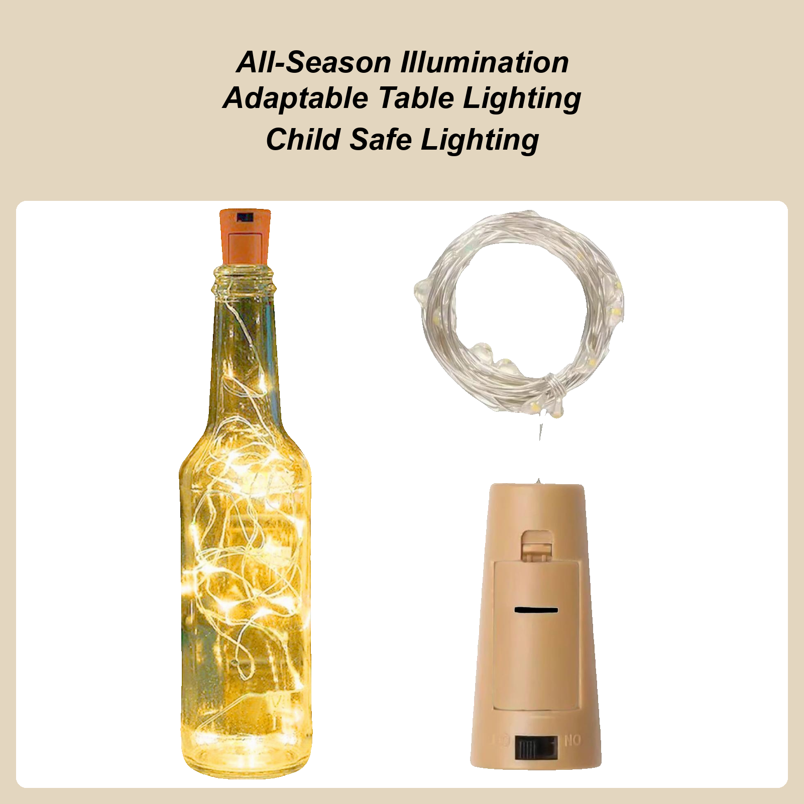 LED Bar Wine Bottle Cork Strin - огляд і ціна Decor Lighting Cork