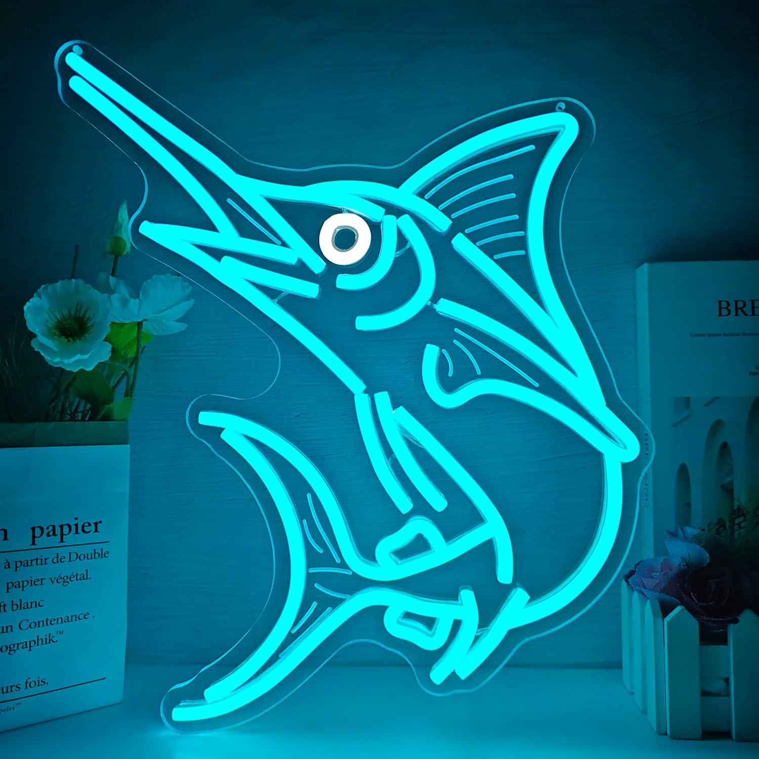 Marlin Fish Neon Sign Deep Sea - огляд і ціна Lighting Decor For Home