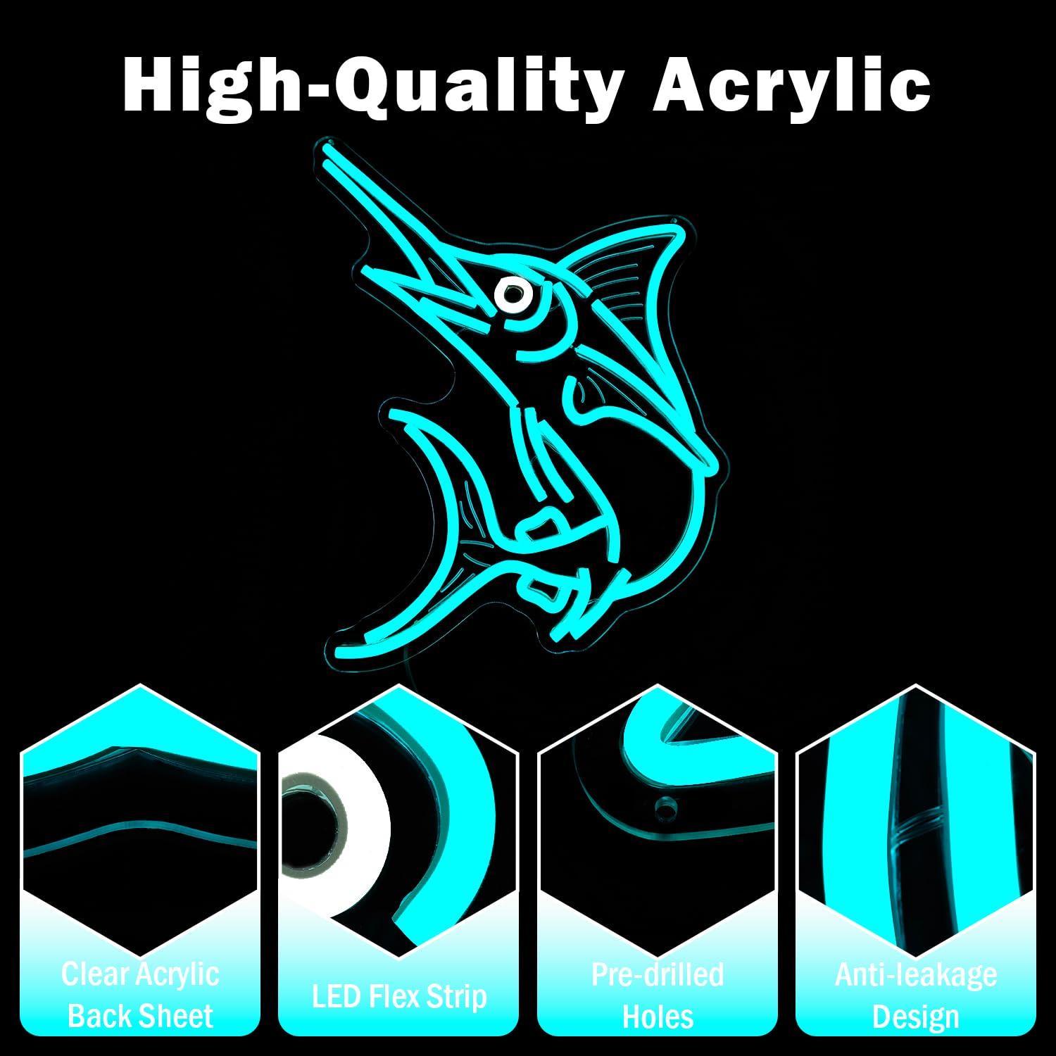 Marlin Fish Neon Sign Deep Sea - огляд і ціна Lighting Decor For Home
