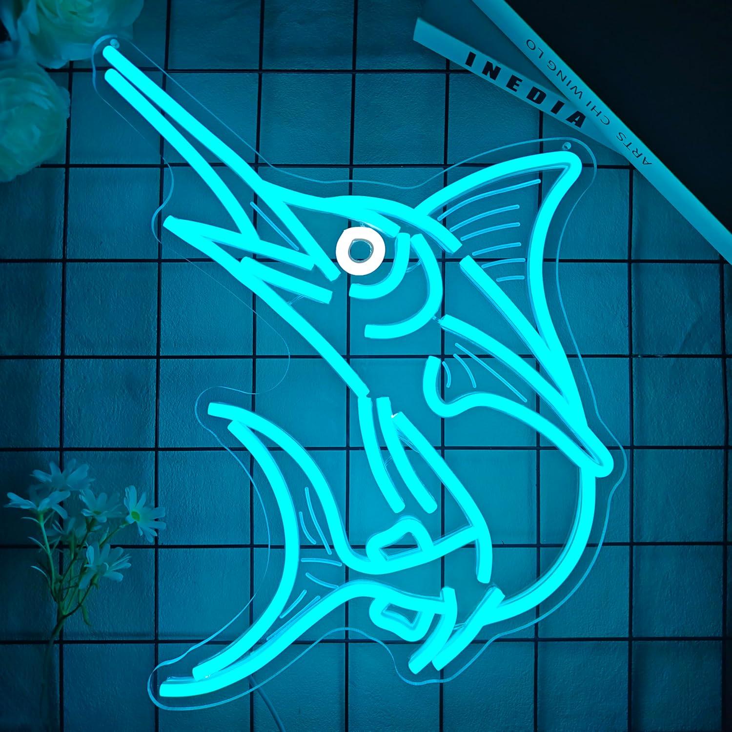Marlin Fish Neon Sign Deep Sea - огляд і ціна Lighting Decor For Home