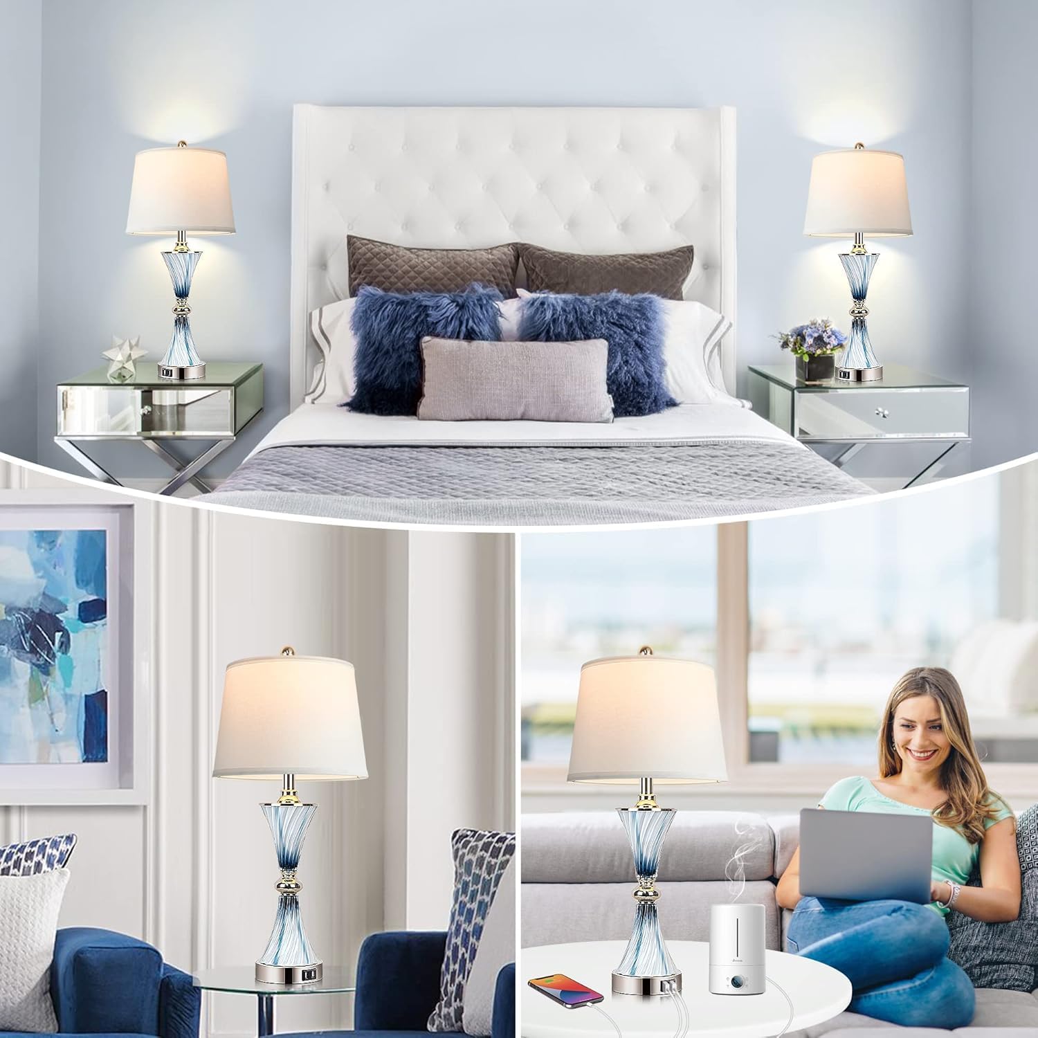3-Way Dimmable Touch Glass Tab - огляд і ціна Decor Lighting Table Lamps