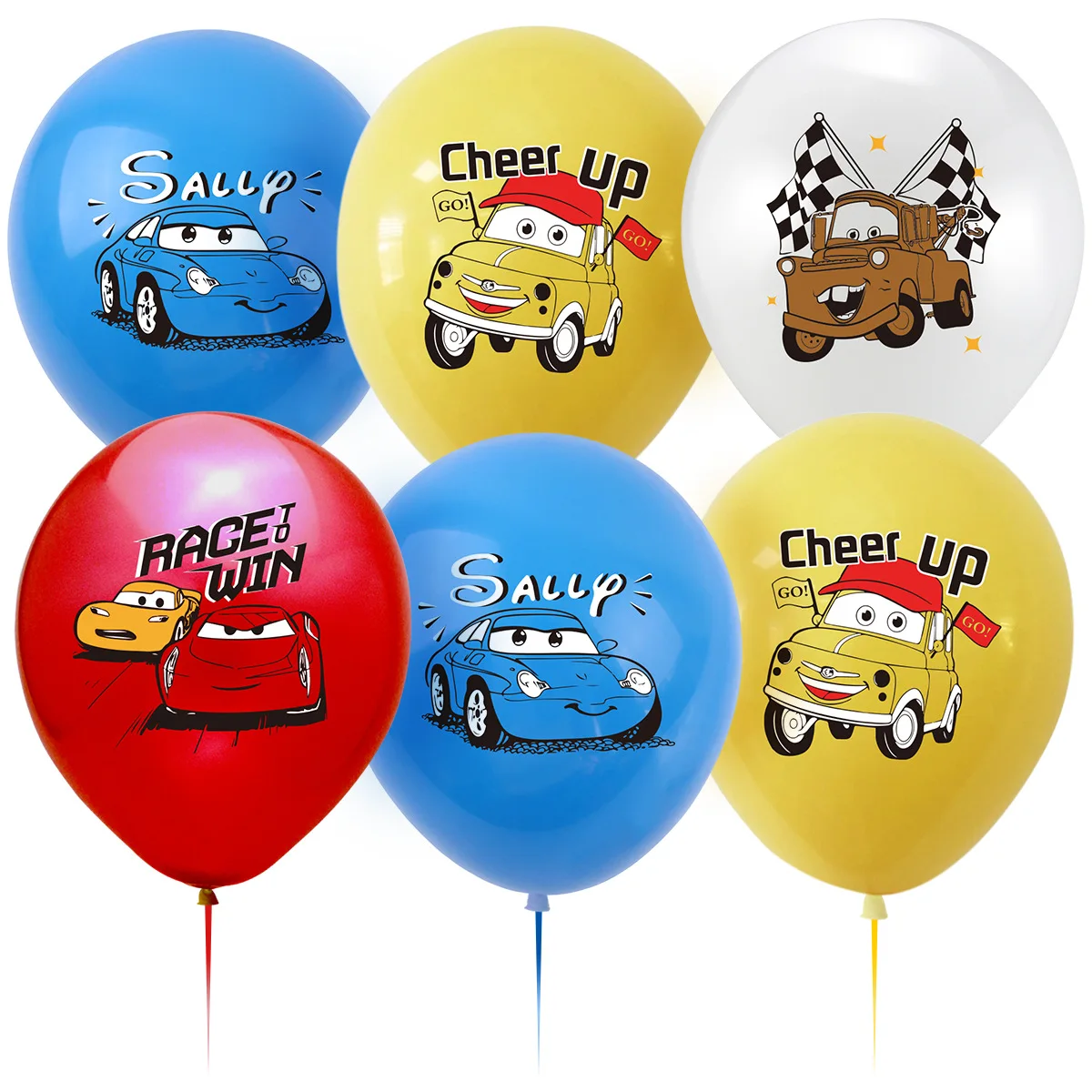10pcs Cars 12 Inch Latex Ballo - огляд і ціна Lighting Mcqueen Birthday Decor