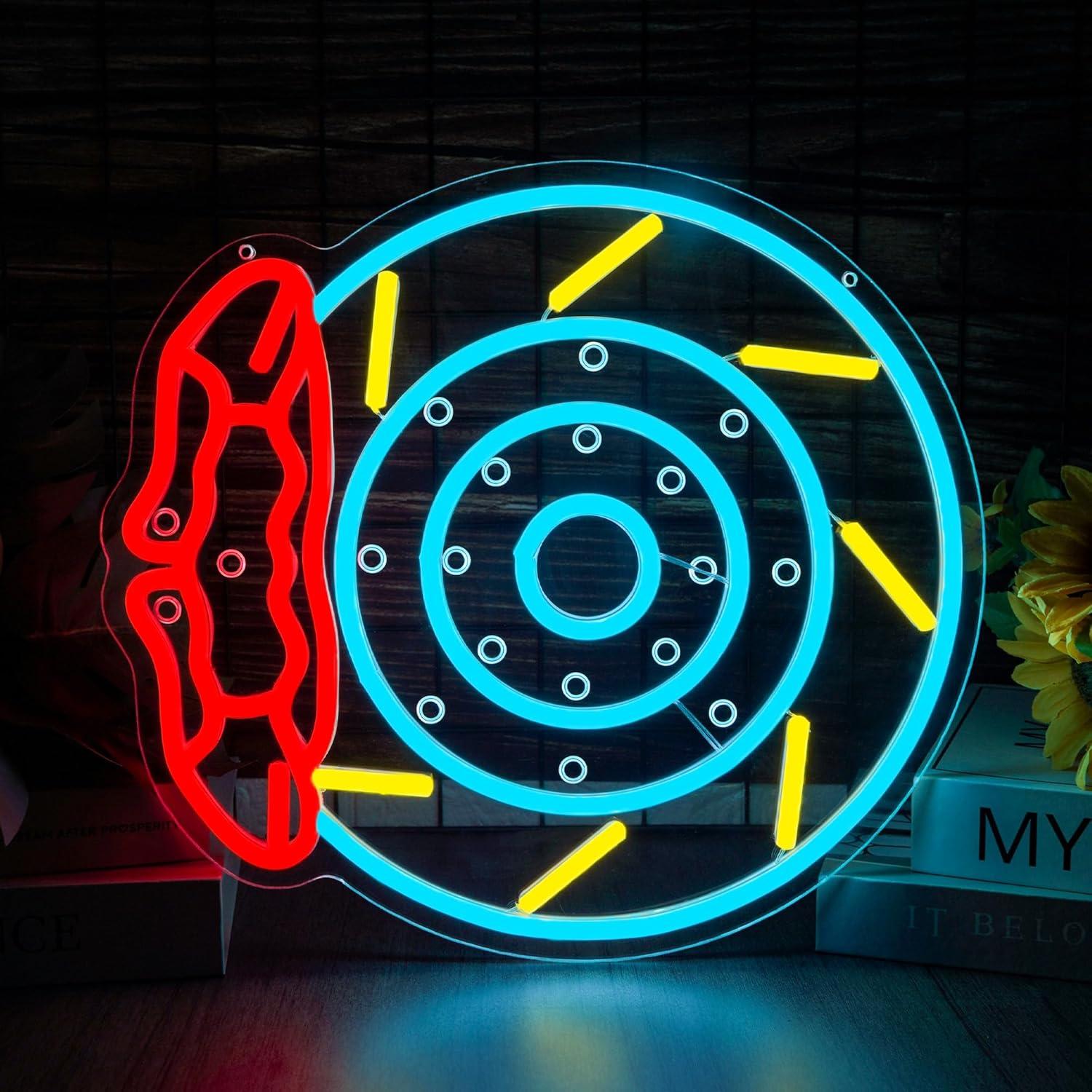 Brake Pads Neon Sign LED Garag - огляд і ціна Decor Lighting Fans