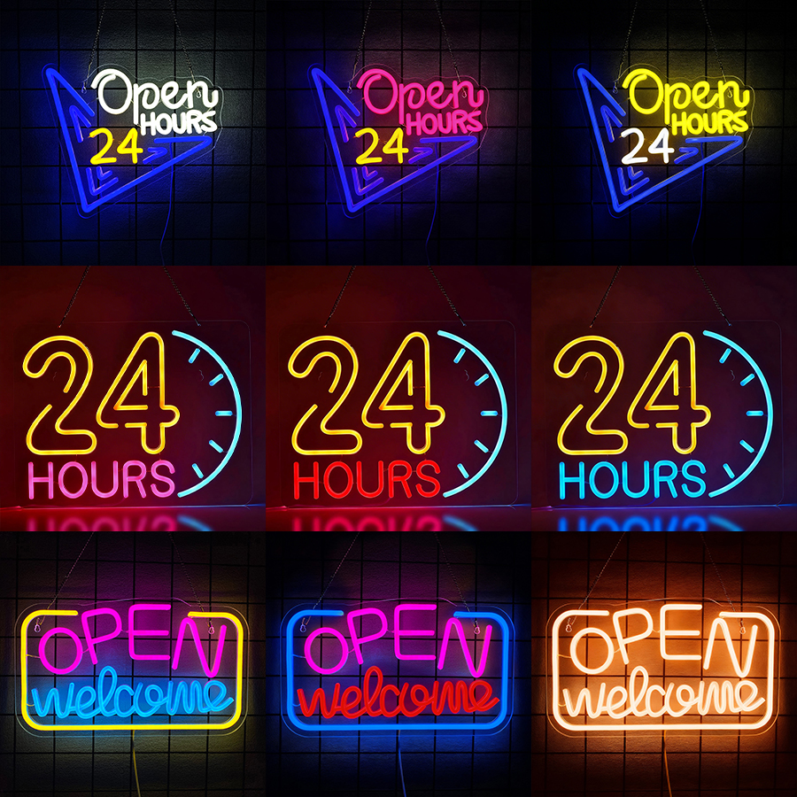 Open 24 Hours Neon Sign,LED Ne - огляд і ціна Decor Lighting Opening Hours