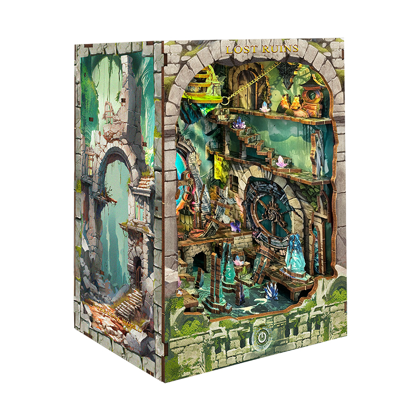 DIY Book Nook Lost Ruins Woode - огляд і ціна Lighting Home Decor Products