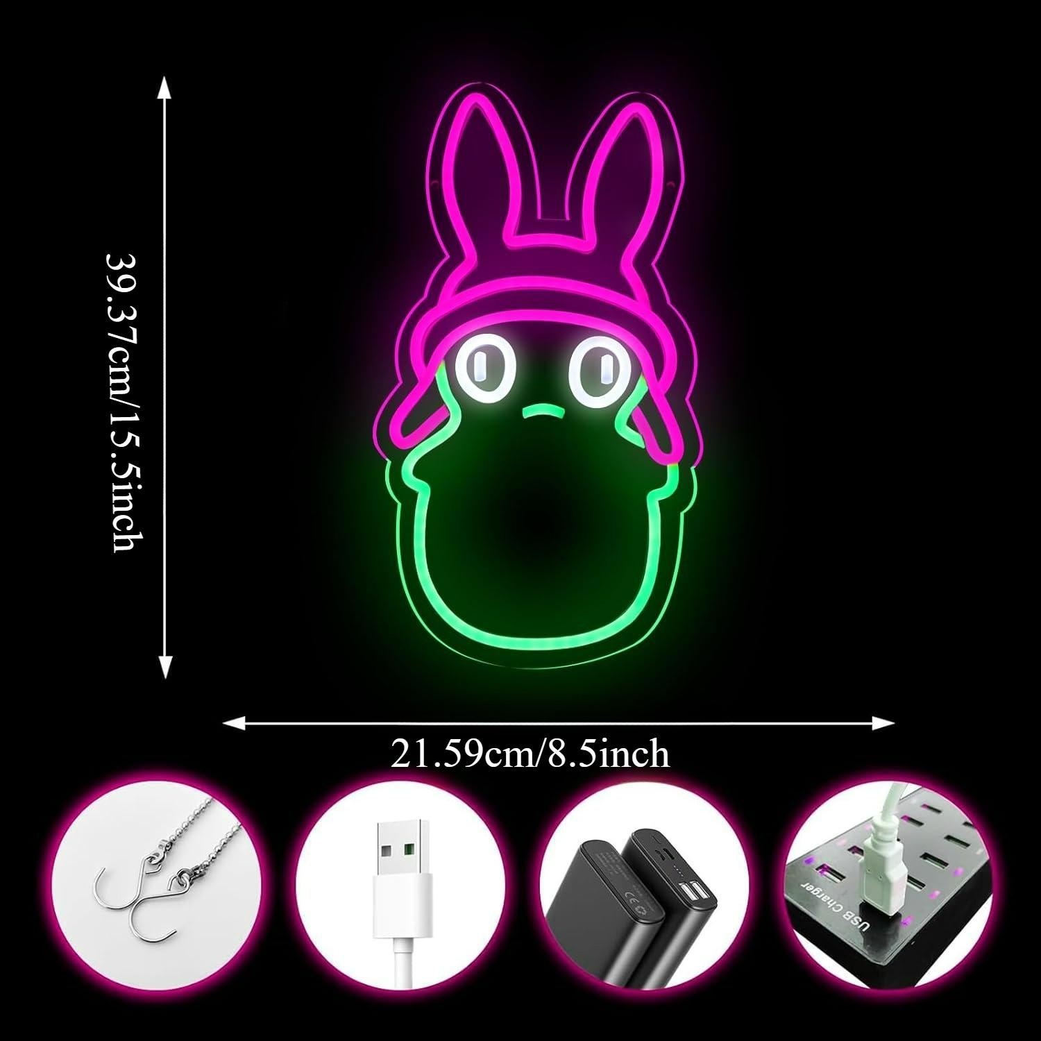Anime Neon Signs Cute Monster  - огляд і ціна Decor Lighting Fans