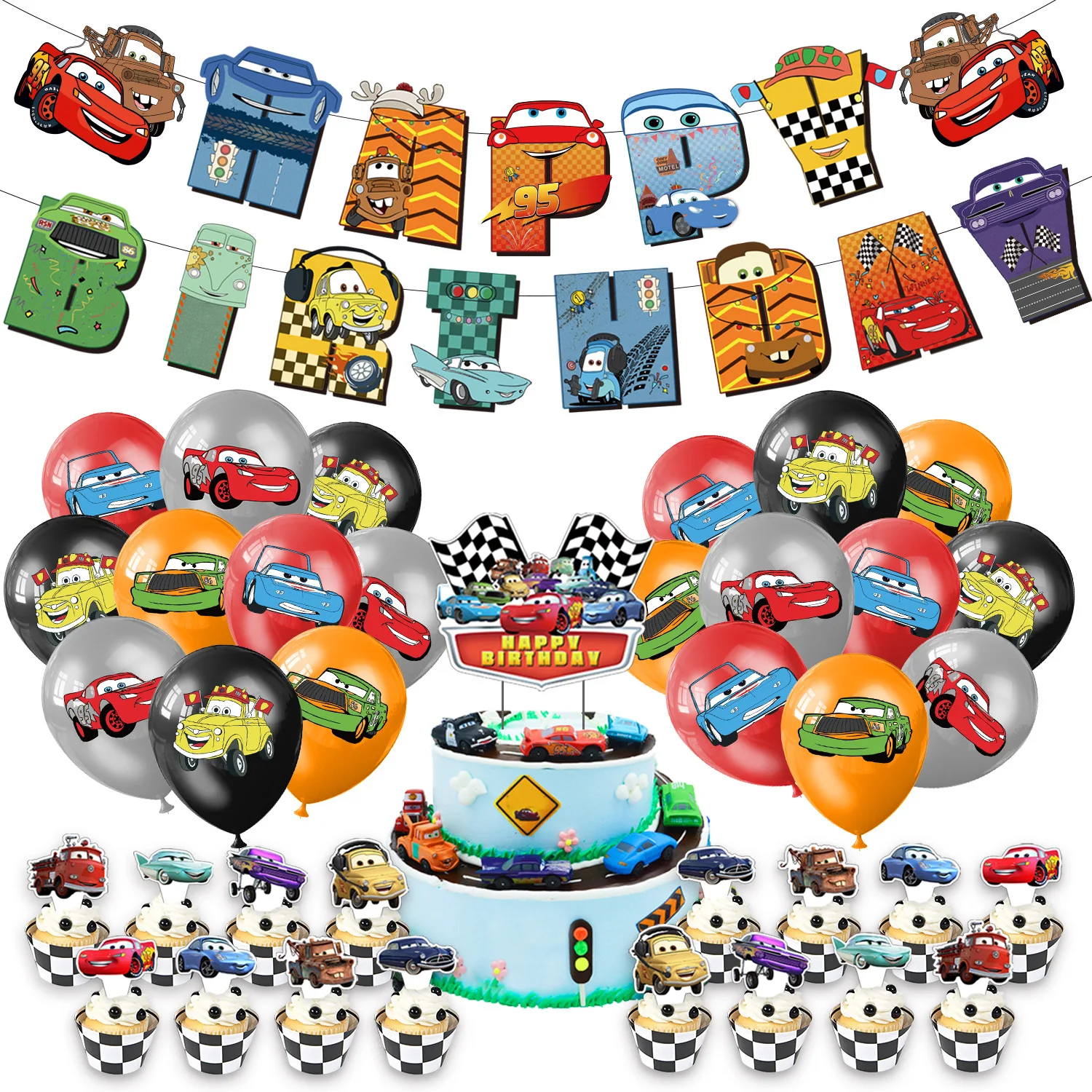 Cars Lightning McQueen Theme D - огляд і ціна Lighting Mcqueen Birthday Decor