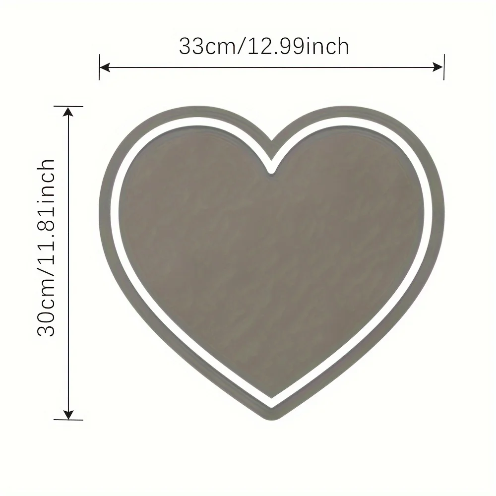 Heart Shape LED Mirror with Wa - огляд і ціна Lighting Room Decor Photo