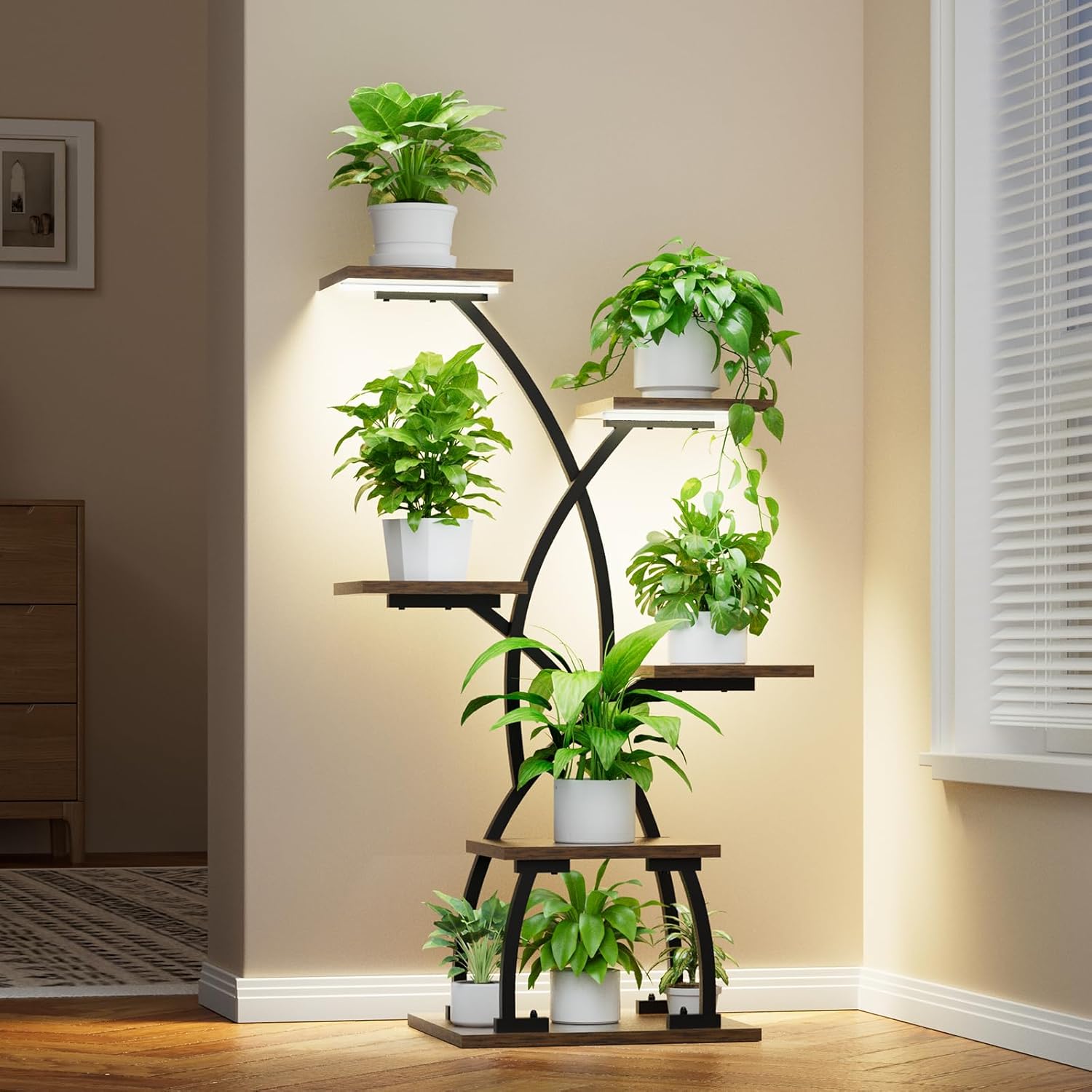 6-Tier Plant Stand with Grow L - огляд і ціна Lighting Home Decor Products
