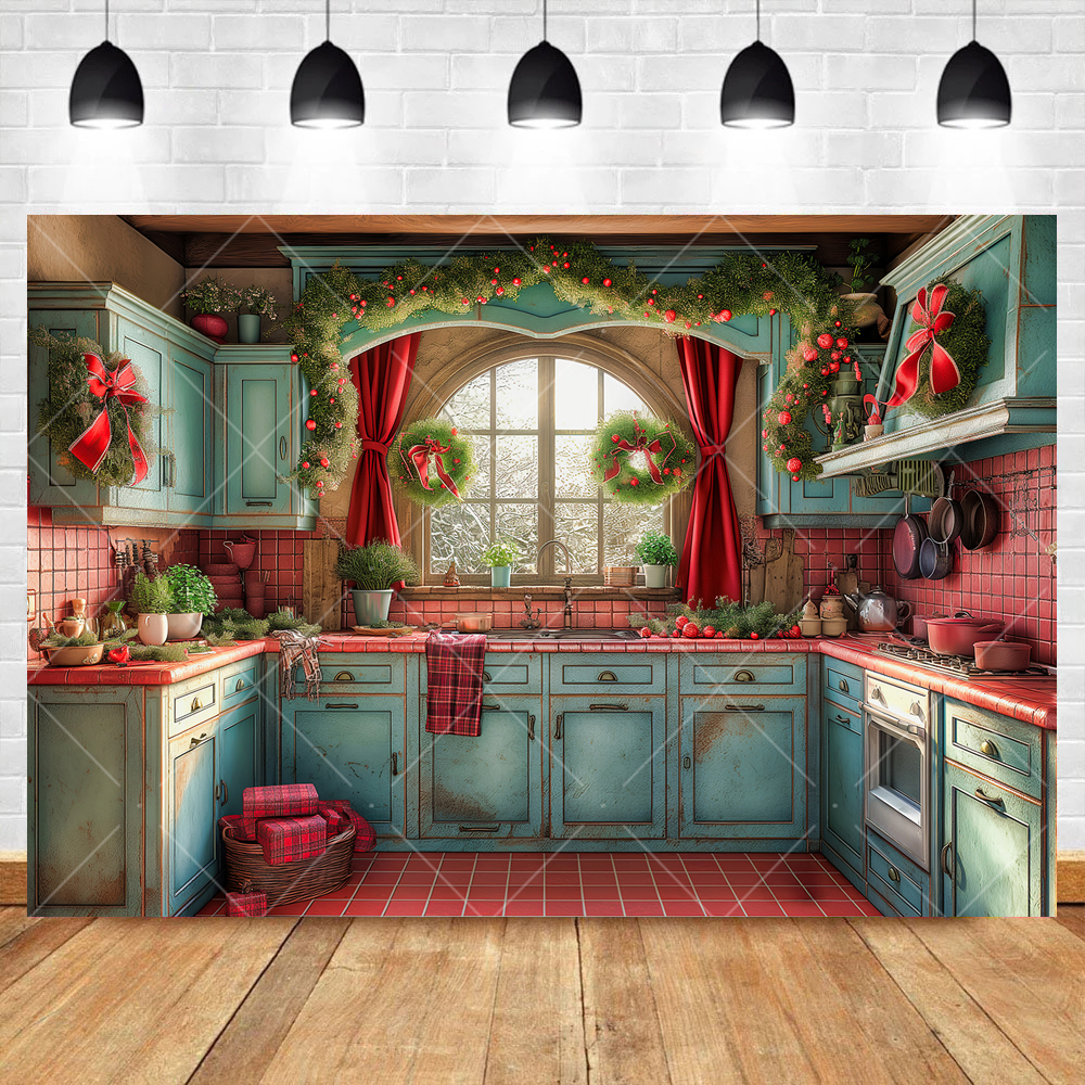Merry Christmas Kitchen Window - огляд і ціна Lighting Room Decor Photo