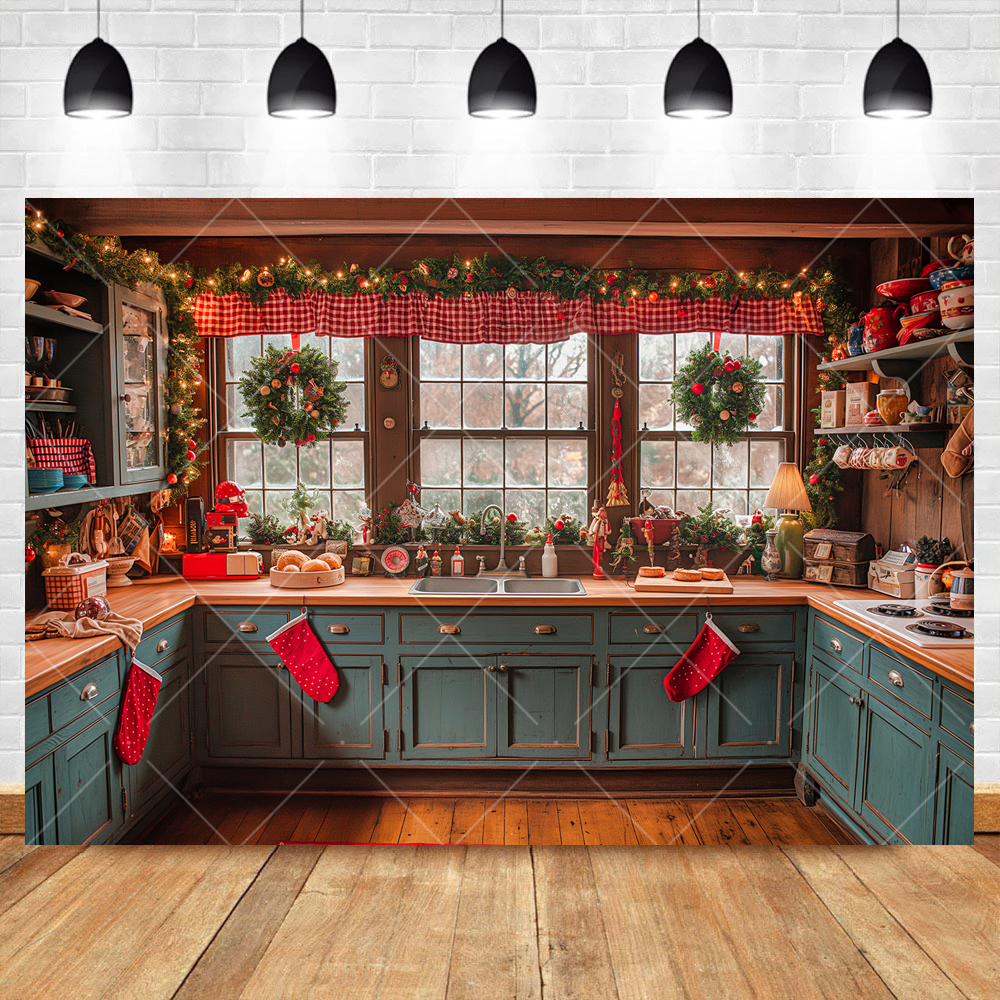 Merry Christmas Kitchen Window - огляд і ціна Lighting Room Decor Photo