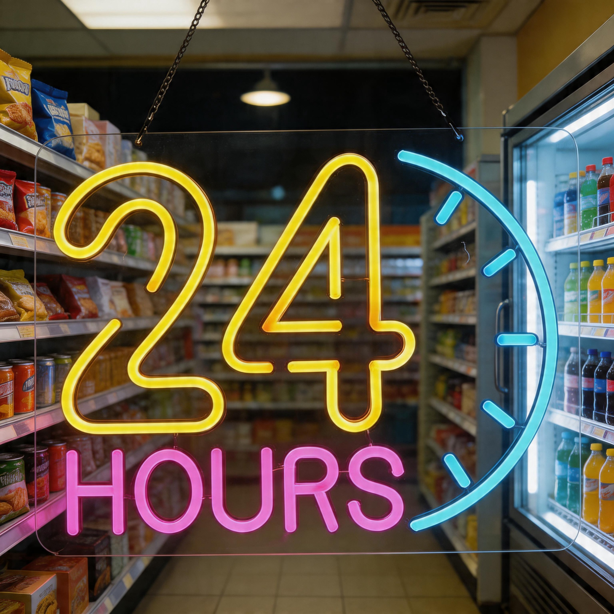 24-Hour LED Neon Signs, USB Po - огляд і ціна Decor Lighting Opening Hours