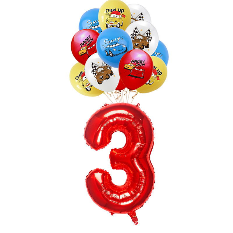 13pcs Lightning McQueen Theme  - огляд і ціна Lighting Mcqueen Birthday Decor