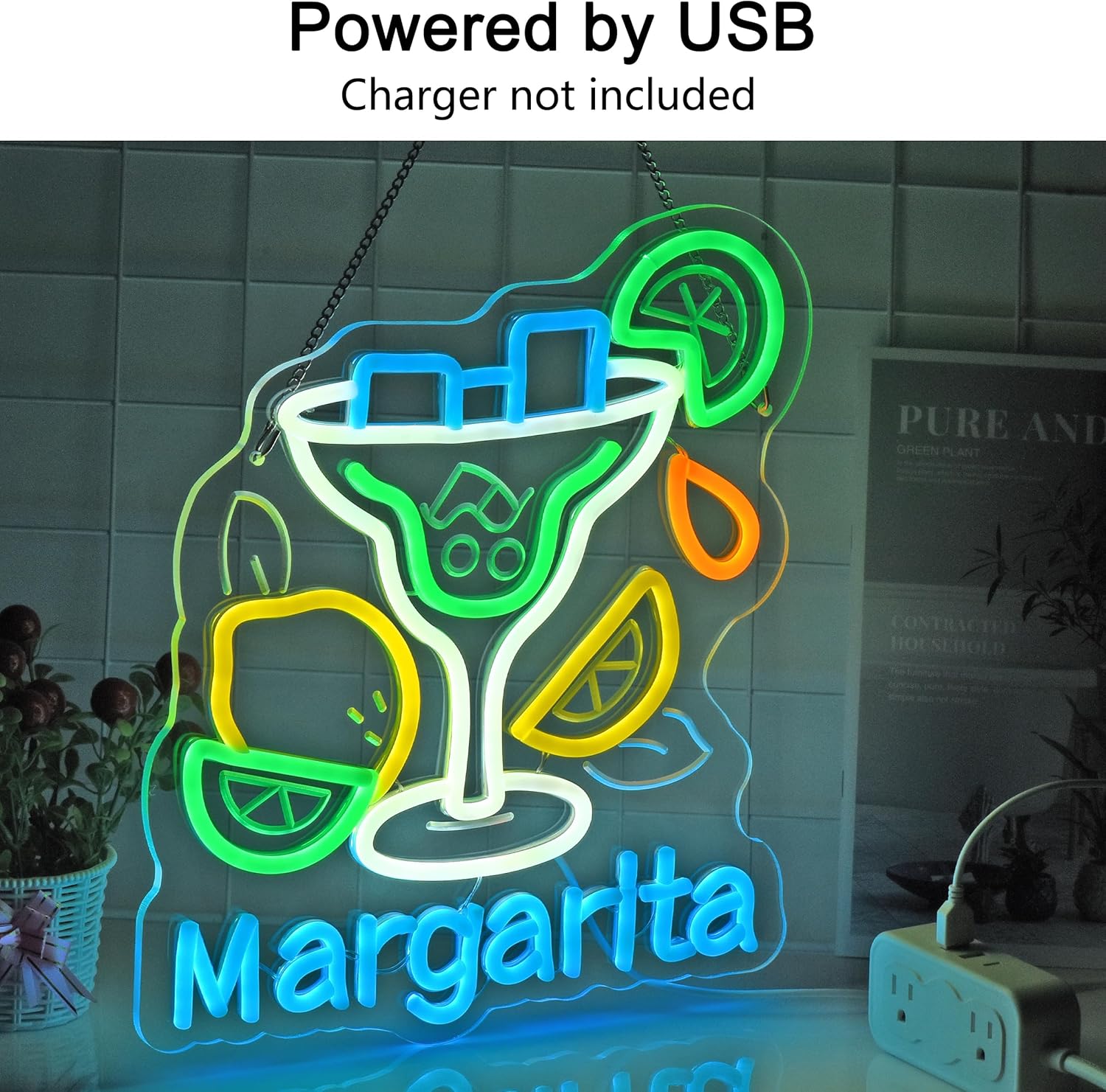 Margarita Neon Sign Wall Art D - огляд і ціна Lighting Decor For Home