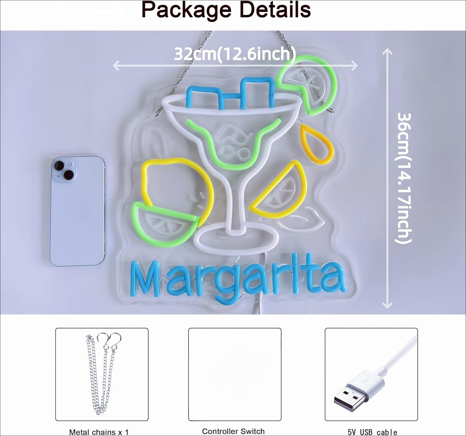 Margarita Neon Sign Wall Art D - огляд і ціна Lighting Decor For Home