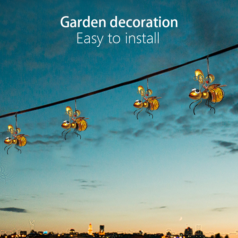Metal Solar Bees Lantern Garde - огляд і ціна Lighting Bug Decor