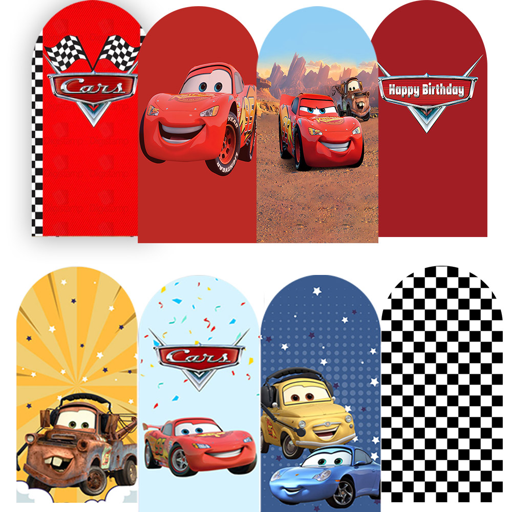 Race Car Arch Backdrop Cover C - огляд і ціна Lighting Mcqueen Birthday Decor