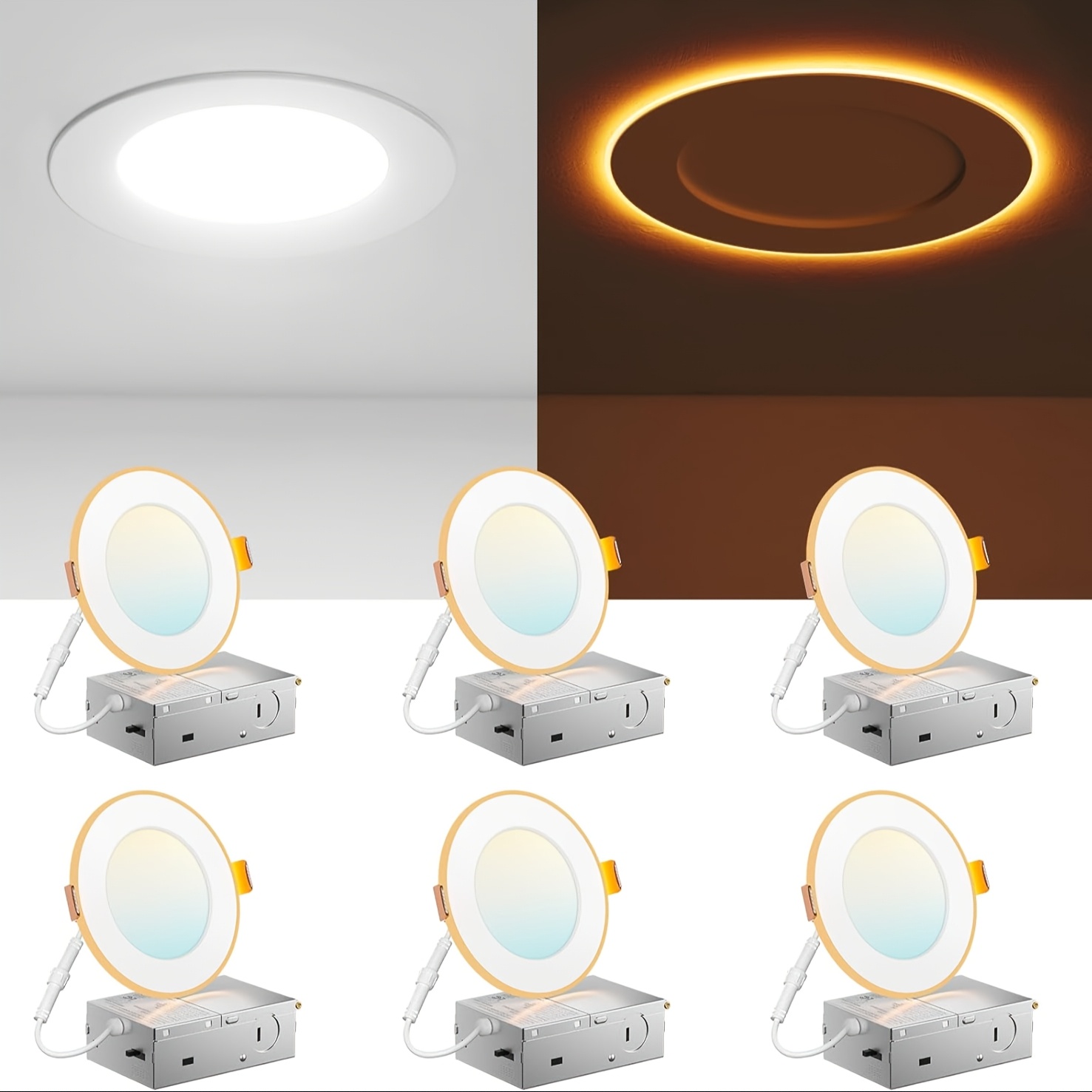 12/6 Pack 4/6 Inch 5CCT LED Re - огляд і ціна Lightings Decoration