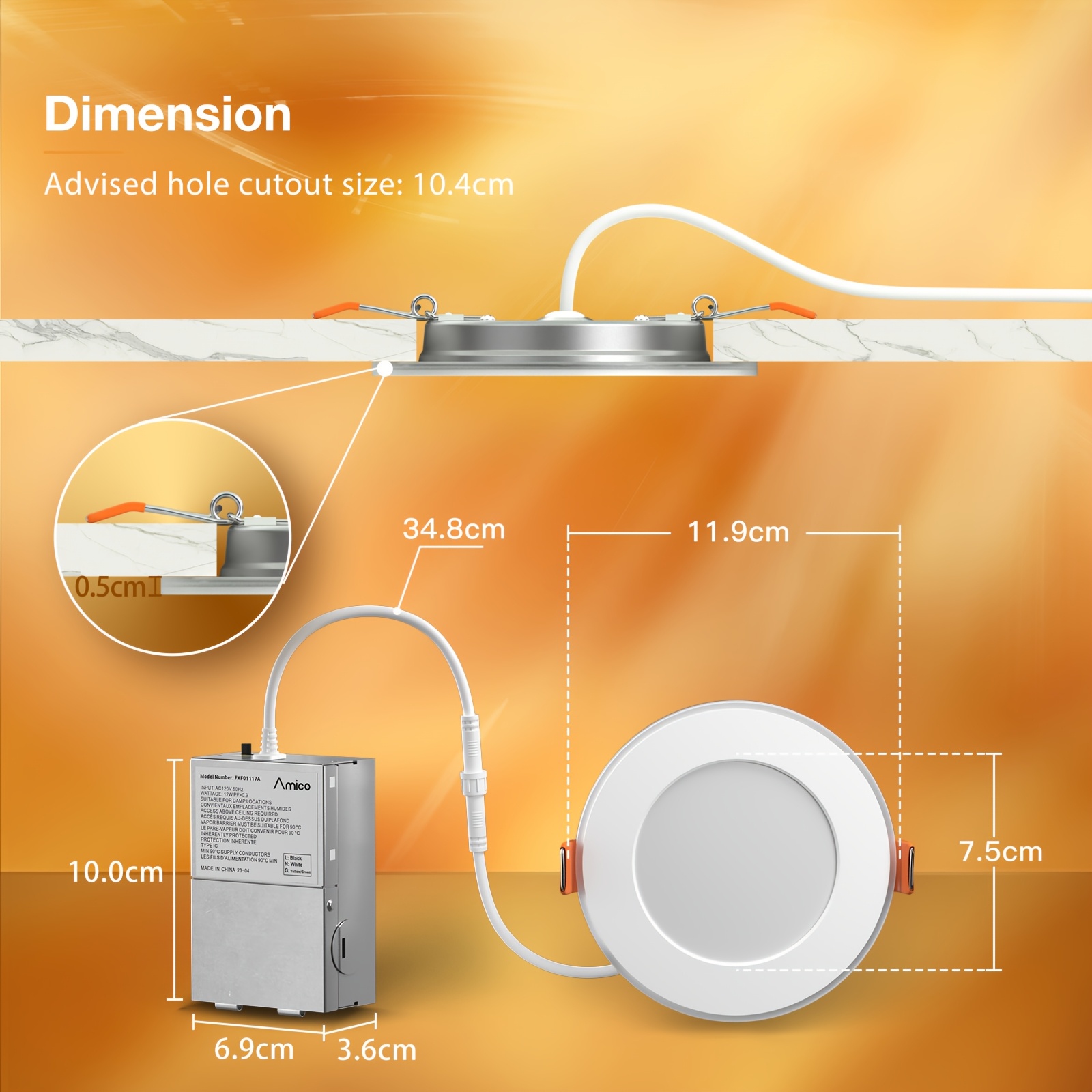 12/6 Pack 4/6 Inch 5CCT LED Re - огляд і ціна Lightings Decoration