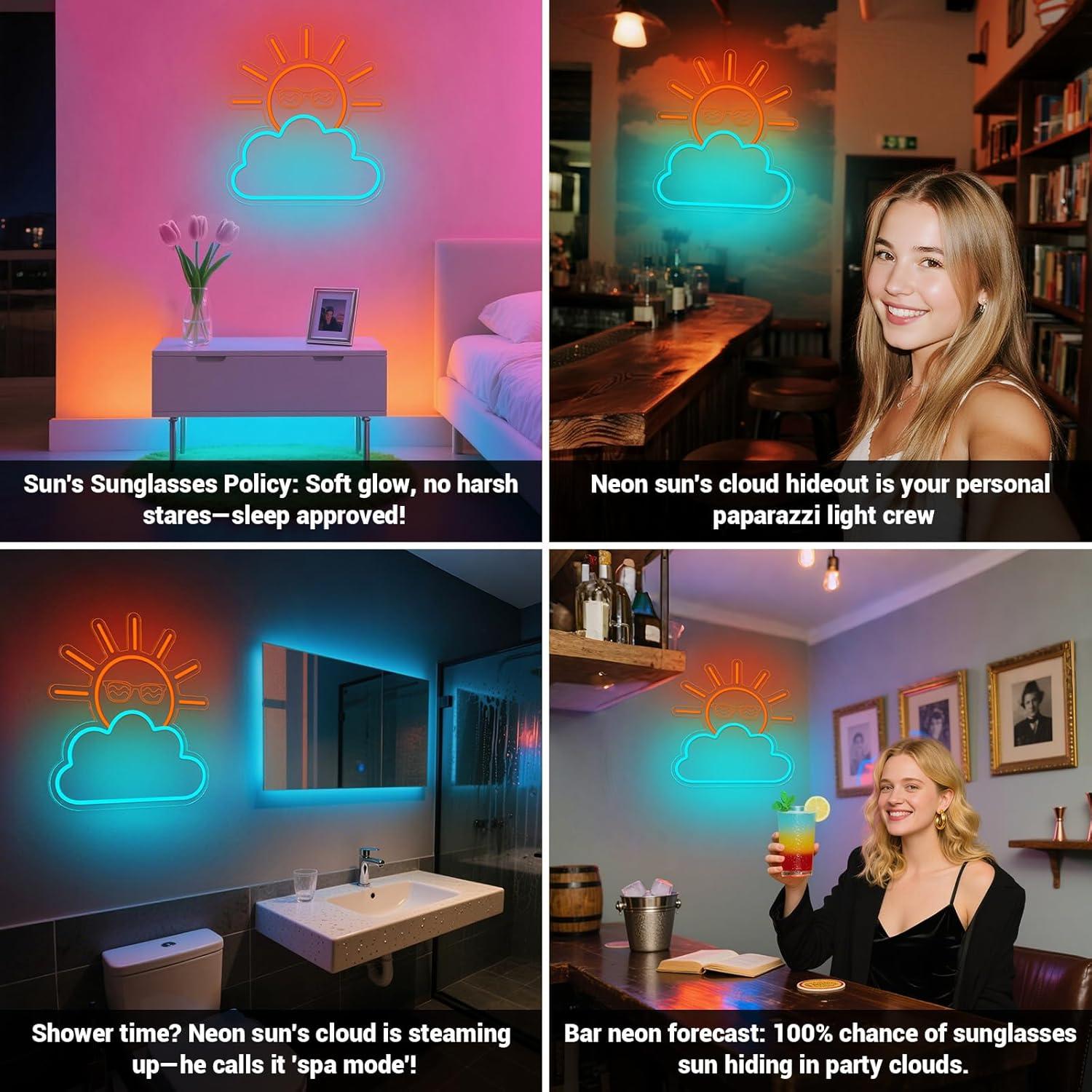 Sunrise Sunset Neon Sign USB P - огляд і ціна Lighting Decor Living Room