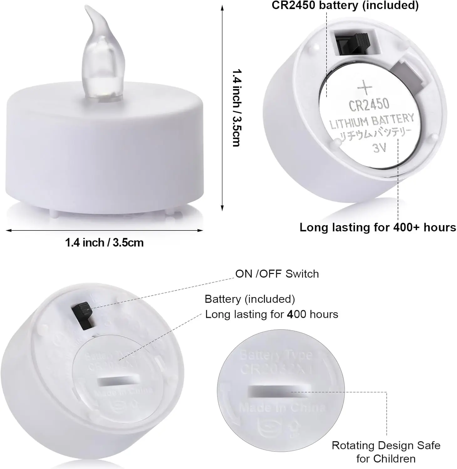 Remote Control Flameless LED T - огляд і ціна Lighting Home Decor Products